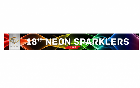 Gemstone Sparklers - 18” Neon 5 Pack